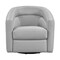 Armen Living Desi Contemporary Swivel Accent Chair in Dove Gray Genuine Leather LCDSCHDV - alternate 7